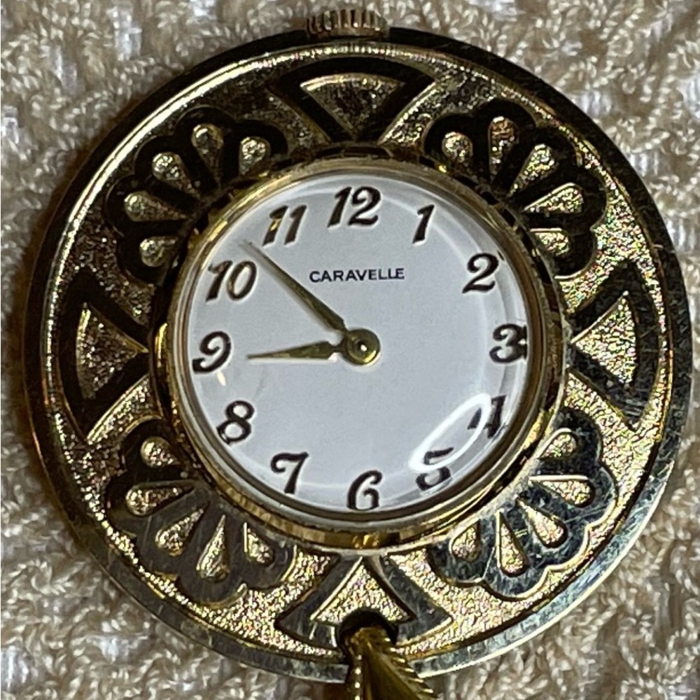 Vintage 1960’s Caravelle Gold-Tone Wind Up Mechanical Pendant. - Picture 5 of 6